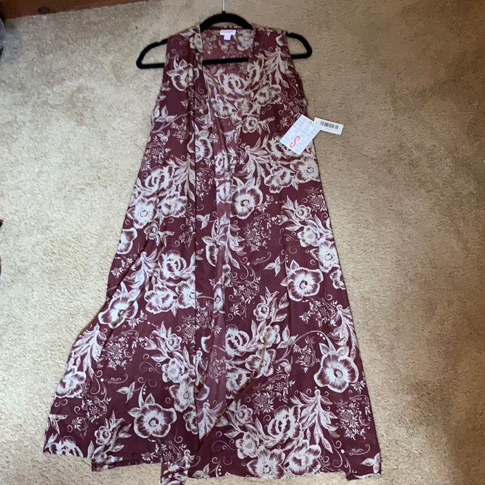 NWT Lularoe S Joy - long sleeveless vest